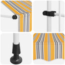 vidaXL manuális, feltekerhető napellenző kék-sárga csíkokkal 150 cm