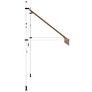 vidaXL kézzel feltekerhető napellenző kék-sárga csíkokkal 250 cm