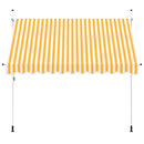 vidaXL narancssárga-fehér csíkos kézzel feltekerhető napellenző 300 cm