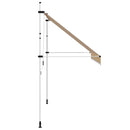 vidaXL narancssárga-fehér csíkos kézzel feltekerhető napellenző 350 cm
