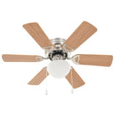vidaXL díszes mennyezeti ventilátor lámpával 82 cm világosbarna