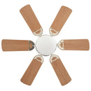 vidaXL díszes mennyezeti ventilátor lámpával 82 cm világosbarna