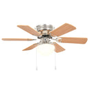 vidaXL díszes mennyezeti ventilátor lámpával 82 cm világosbarna