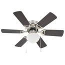 vidaXL díszes mennyezeti ventilátor lámpával 82 cm sötétbarna