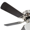 vidaXL díszes mennyezeti ventilátor lámpával 82 cm sötétbarna