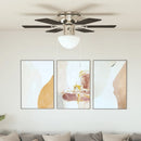vidaXL díszes mennyezeti ventilátor lámpával 82 cm sötétbarna