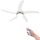 vidaXL díszes mennyezeti ventilátor lámpával 128 cm fehér