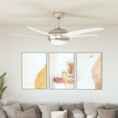 vidaXL díszes mennyezeti ventilátor lámpával 128 cm fehér