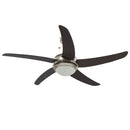 vidaXL díszes mennyezeti ventilátor lámpával 128 cm barna