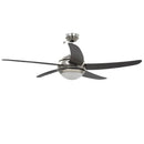 vidaXL díszes mennyezeti ventilátor lámpával 128 cm barna