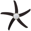 vidaXL díszes mennyezeti ventilátor lámpával 128 cm barna