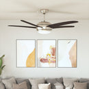 vidaXL díszes mennyezeti ventilátor lámpával 128 cm barna