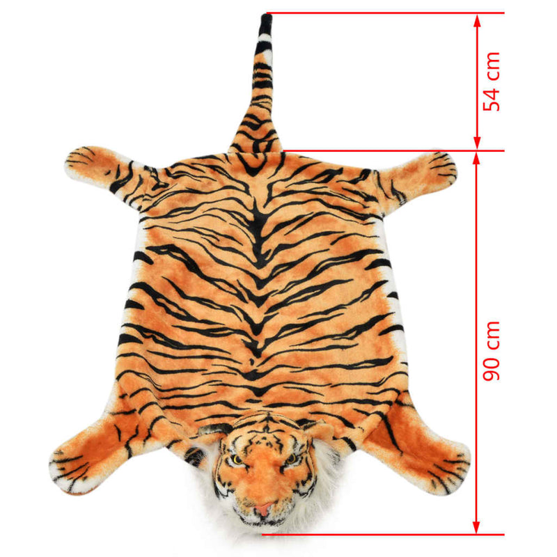 vidaXL barna plüss tigris szőnyeg 144 cm