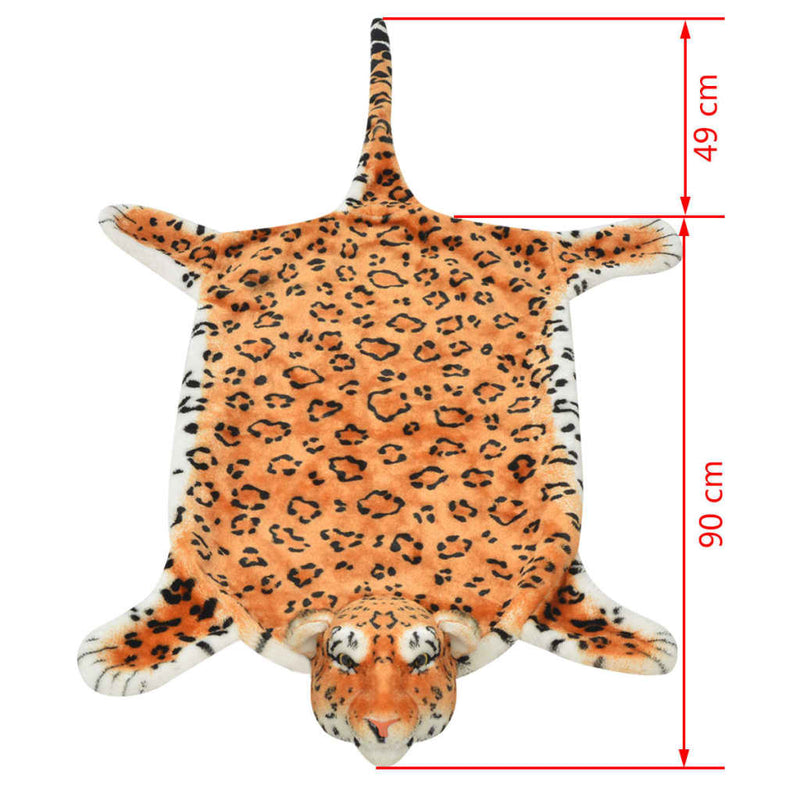 vidaXL barna plüss leopárd szőnyeg 139 cm