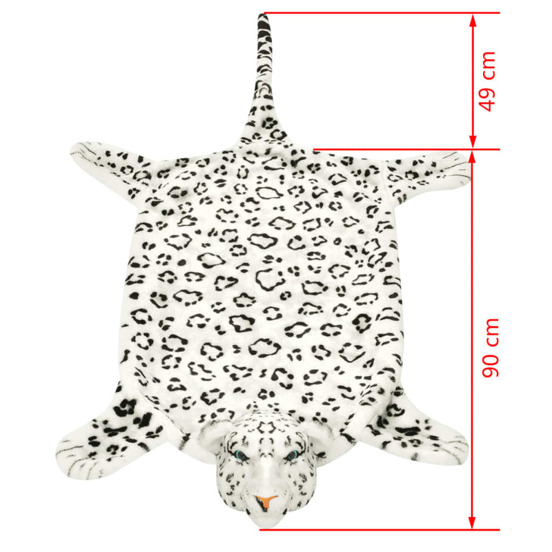 vidaXL fehér plüss leopárd szőnyeg 139 cm