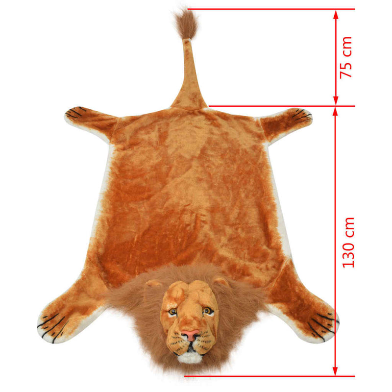 vidaXL barna plüss oroszlán szőnyeg 205 cm