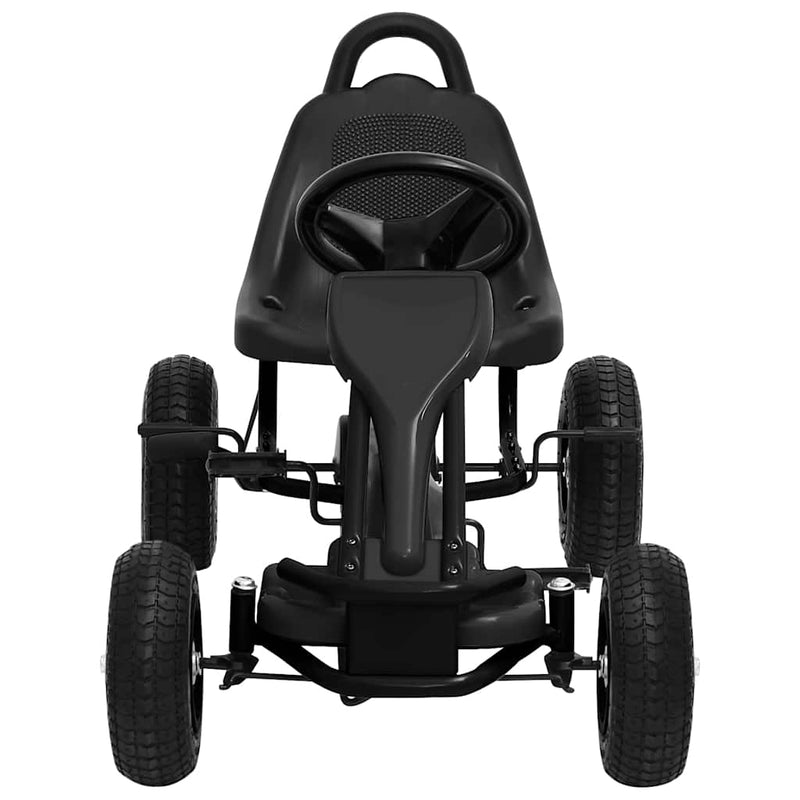 vidaXL Fekete pedálos gokart pneumatikus gumikkal