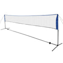 vidaXL  tollaslabda háló tollaslabdákkal 600 x 155 cm