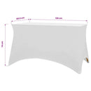 vidaXL Sztreccs asztal védőhuzat 2 db 120x60,5x74 cm fehér