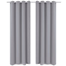 vidaXL 2 db szürke sötétítőfüggöny fém fűzőlyukakkal 135 x 175 cm