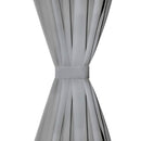 vidaXL 2 db szürke mikroszatén függöny karikákkal 140 x 225 cm