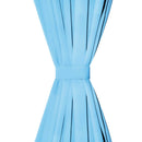 vidaXL 2 db türkizkék mikroszatén függöny karikákkal 140 x 175 cm