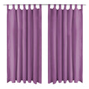vidaXL 2 db lila mikroszatén függöny karikákkal 140 x 225 cm