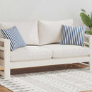 vidaXL 2 db tengerészkék csíkos kültéri párna 45 x 45 cm