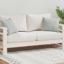 vidaXL 2 db szürke csíkos kültéri párna 45 x 45 cm