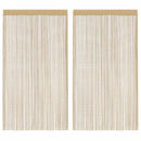 vidaXL 2 db bézs zsinórfüggöny 100 x 250 cm