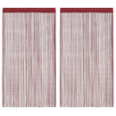 vidaXL 2 db burgundi vörös zsinórfüggöny 140 x 250 cm