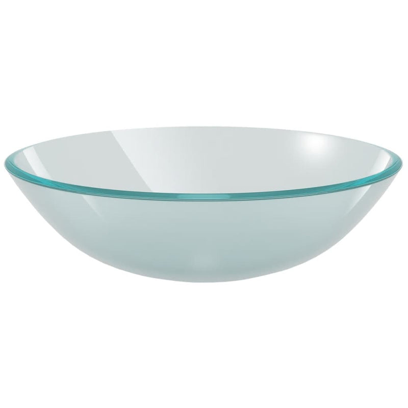vidaXL 42 cm-es edzett üveg mosdókagyló matt