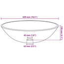 vidaXL 42 cm-es edzett üveg mosdókagyló barna