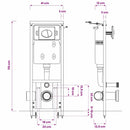 vidaXL Falba Építhető WC-Tartály 11 L 41x14x(110-125) cm