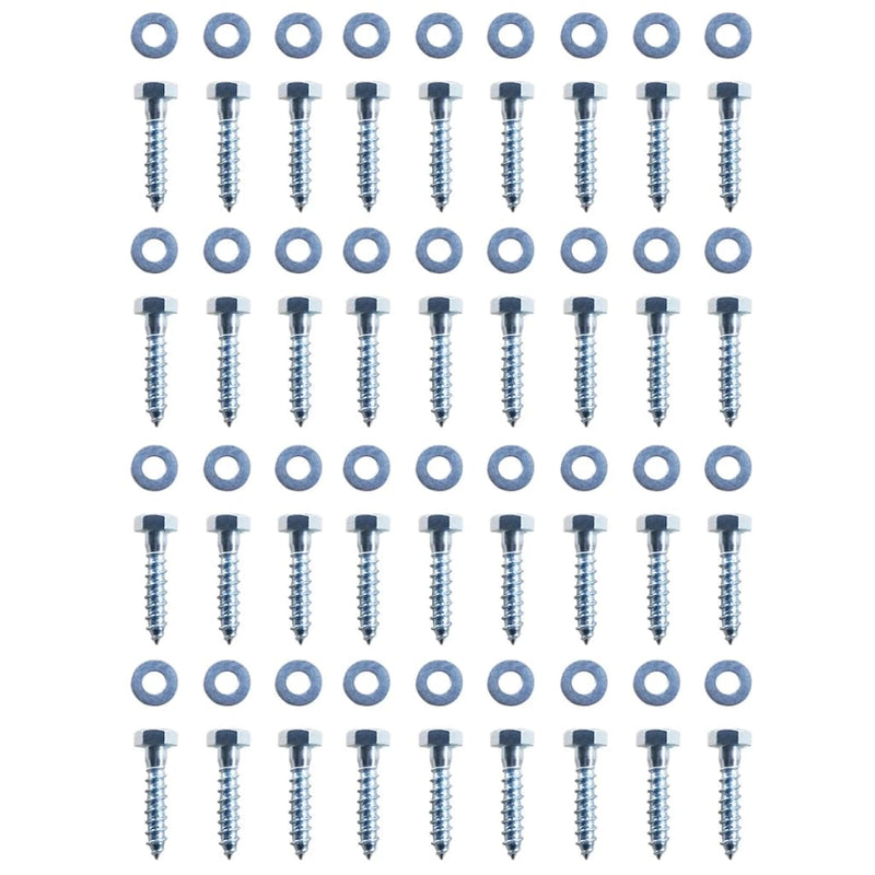vidaXL 12 db L-alakú földi horganyzott acélból 5 x 5 x 50 cm