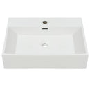 vidaXL Fehér kerámia mosdó csaptelep furattal 60,5x42,5x14,5 cm