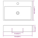vidaXL Fehér kerámia mosdó csaptelep furattal 76x42,5x14,5 cm