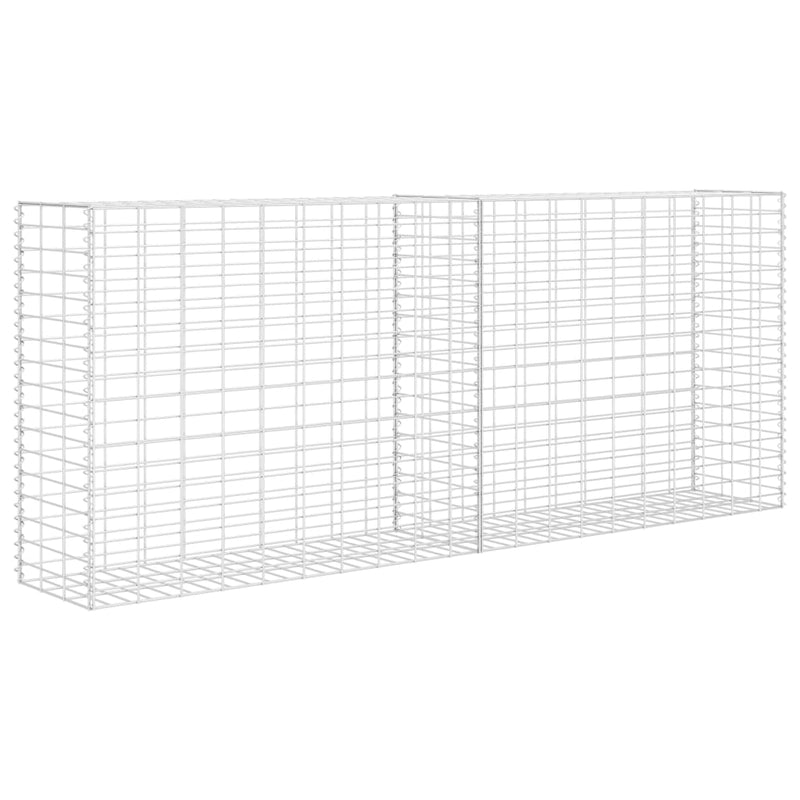vidaXL horganyzott acél gabion kosár 85 x 30 x 200 cm
