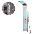 vidaXL rozsdamentes acél ívelt zuhanypanel rendszer