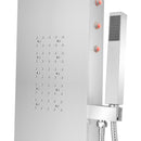 vidaXL rozsdamentes acél ívelt zuhanypanel rendszer