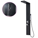 vidaXL alumínium zuhanypanel matt fekete