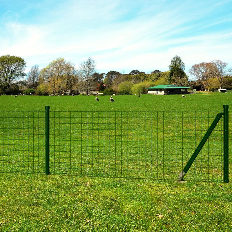 vidaXL Euro Fence zöld acélkerítés 10 x 1,5 m