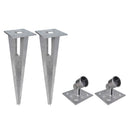 vidaXL szürke acél drótkerítés cövekekkel 0,8 x 25 m