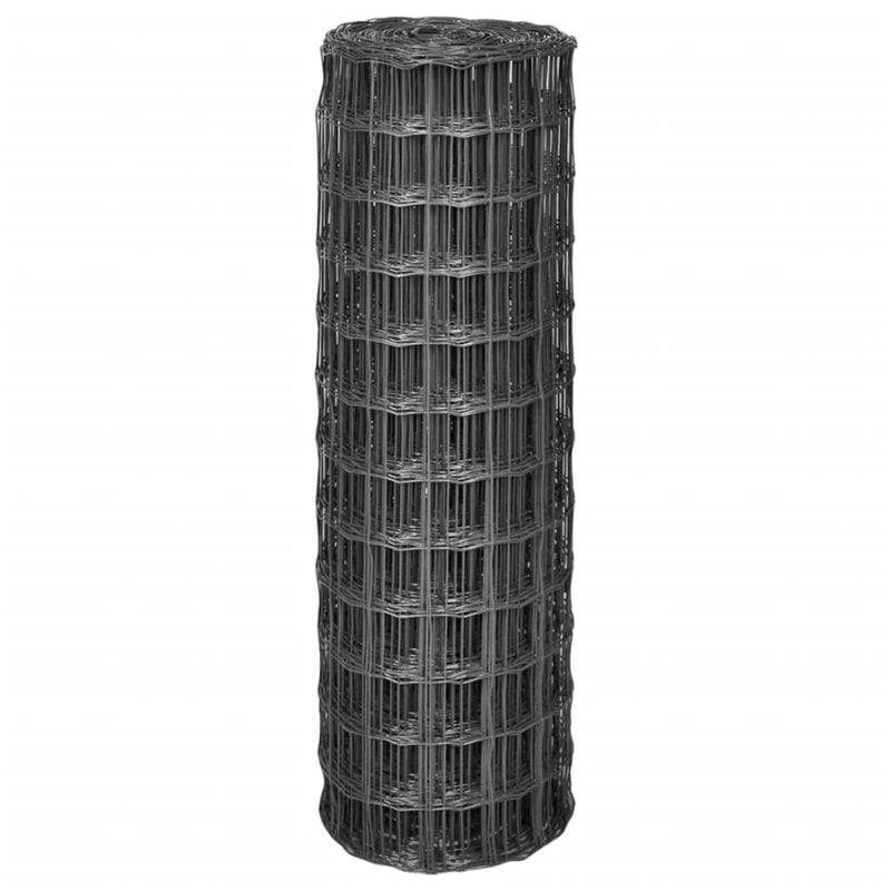 vidaXL Euro Fence szürke acélkerítés 10 x 1,2 m