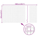 vidaXL Euro Fence szürke acélkerítés 10 x 1,2 m