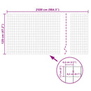 vidaXL Euro Fence szürke acélkerítés 25 x 1,2 m