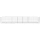 vidaXL horganyzott acél gabion fal fedéllel 600 x 50 x 100 cm