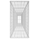 vidaXL horganyzott acél gabion fal fedéllel 600 x 50 x 100 cm