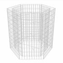 vidaXL hatszögletű gabion magaságyás 100 x 90 x 100 cm