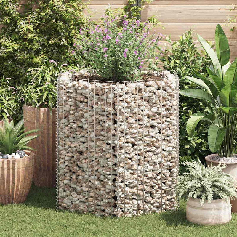 vidaXL hatszögletű gabion magaságyás 100 x 90 x 100 cm